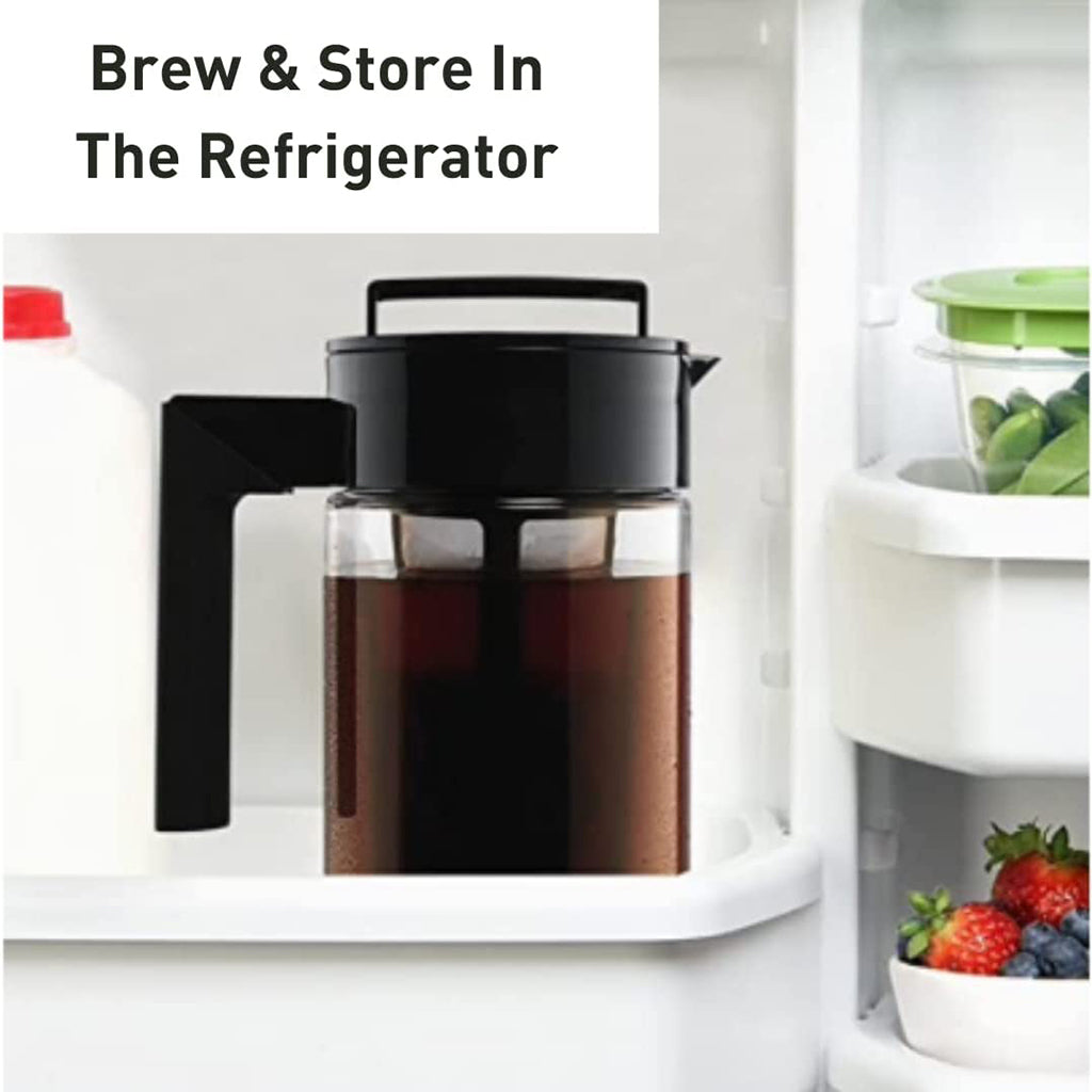 Sarkoyar 1L Cold Brew Cup with Filter Ring Handle Food Grade Transparent  Hand-brewed Coffee Hand-ground Filter Cup Fine Mesh Strainer Dripping  Coffee Maker Office Use 
