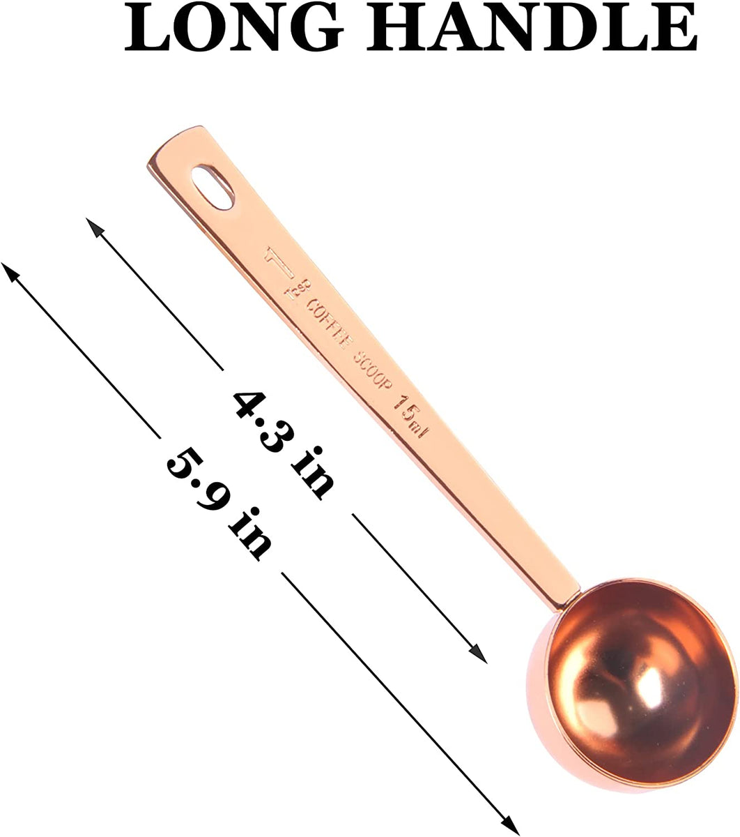 Pinky Up Rose Gold Tablespoon Scoop - Tablespoon Measure Spoon in