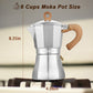 Moka Pot Stovetop Espresso Maker - 6 Cups